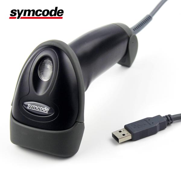 Symcode 1D Laser Scanner , Handheld Barcode Scanner With Stand Support Commands