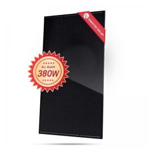 Cheap 380W Full Black Mon-Facial Solar Panel  Half Cell  Price 380 Watt Pv Module for sale