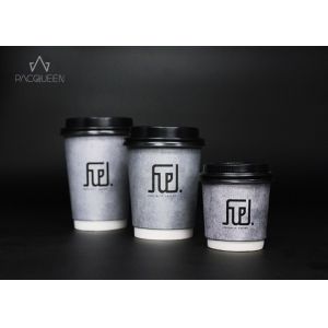 Buy cheap 8oz / 12oz / 16 Oz Coffee Cups With Lids PE / PLA Lining High Temperature from wholesalers