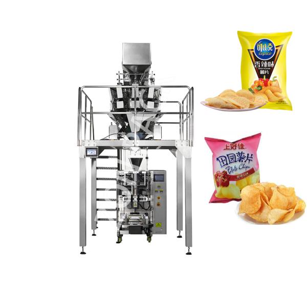 Puffed Food Pillow Bag Packing Machine PLC Control Fully Automatic