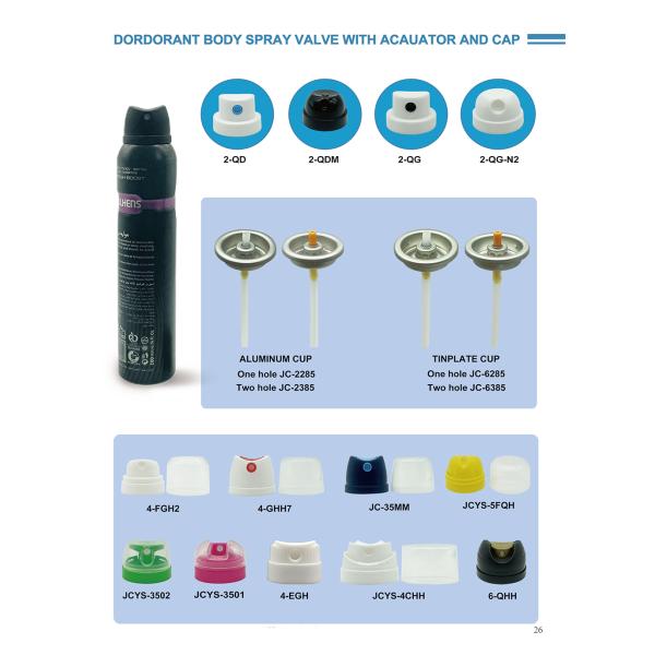 Aerosol Spray Valve For Deodorant Body Sprays Fine Mist Actuator For Cosmetic And Grooming Applications
