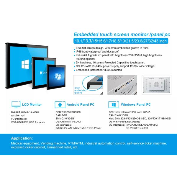 43" Large Commercial Monitors Digital Signage For Tv Format Industrial Wall Mounted
