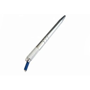 Cheap Single Side Metal Manual Pen For Eyebrow Tattoo And Outlining,Silver Manual Pen For Permanent Makeup for sale