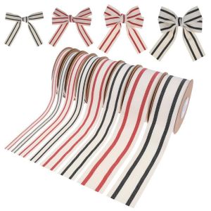 Buy cheap ISO14001 Striped Cotton Ribbon 15mm-38mm Black And White Ribbon from wholesalers