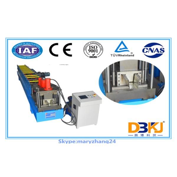 Plc Controlled Gutter Roll Forming Machine , Wall Panel Roll Forming Machine