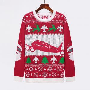 China Unisex Christmas Sweater ReindeerTree Snowflakes Fun Merry Knitted Pullover on sale