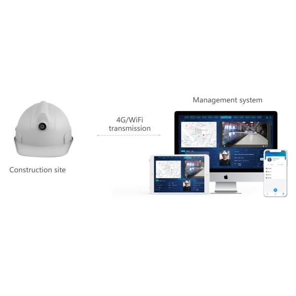 Battery Powered Wireless Smart Helmet GPS For Construction Easy Installation