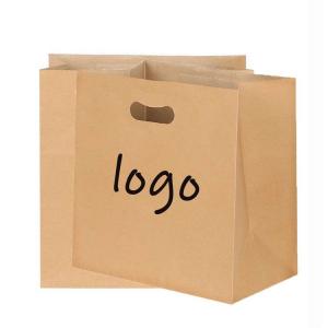 Cheap Eco Friendly Die Cut Bread Paper Bag With Your Own Logo for sale