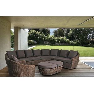 Buy cheap 7-piece Metal outdoor modular sectional sofa outdoor furniture garden sofa from wholesalers