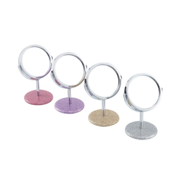 PU Leather Cosmetic Table Mirror Small Cute Compact Mirror Debossing Logo