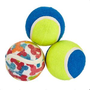 Cheap dog toy gun tennis ball throw for pet playing 2.5inch 3 pack for sale