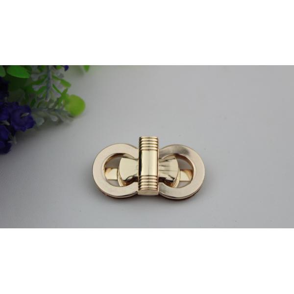 Custom butterfly shape light gold purse twist lock turn lock fastener