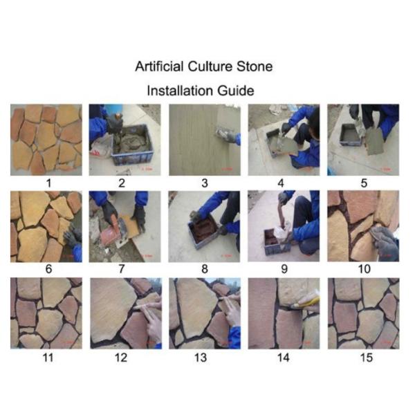 Interior / Exterior Artificial Wall Stone Multiple Color With Solid Surface