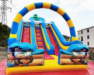 China Ocean World Dual Lane Commercial Inflatable Water Slide on sale