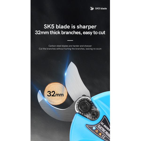 Lithium battery pruning shears garden electric pruning shears 32mm cordless electric pruning shears