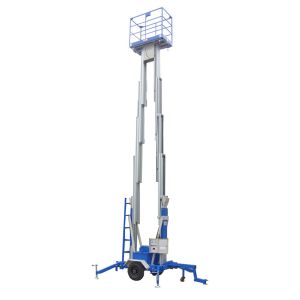 China 200Kg And 9m Dual Mast Aerial Work Platform Type Truck-Mounted And Aluminum on sale