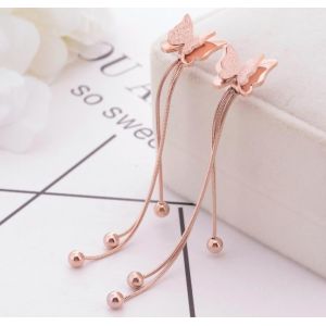 Buy cheap Fashionable Stud Butterfly Jewelry , Ball Dangle Tassel Stainless Steel Earring, from wholesalers