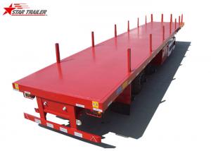 Cheap 40-Foot Flat Panel Platform Semi Trailer With Cuttings Platform And Waterproof Cover for sale