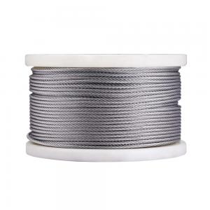 Cheap Non-Alloy T316 Stainless Steel 1/4 Aircraft Deck Railing Cable 7x19 250FT Wire Rope for sale