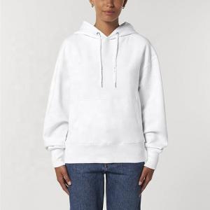 China Thick Cotton Heavyweight Oversized Long Sleeve Hoodie White Color on sale