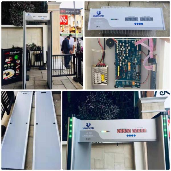 6 Zone LED count White Multi Zone Metal Detector For Security Inspection