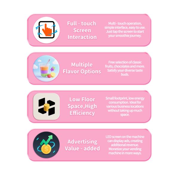 Compressor Cooling System Drink Smotthie Machine Vending with Easy and Convenient Coin Payment