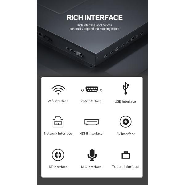 75" Smartboard Projector Touch Screen Interactive Digital Board Interactive Flat Panel For Education With Window System