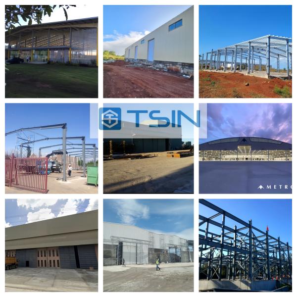 High Impact Resistance Prefabricated Steel Buildings Uniform Color Consistency