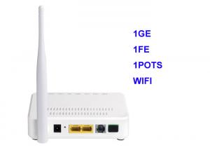 Cheap Fiber Network ONT Gigabit ONU Device GEPON 1Ge 1 FE 1 Pots WIFI 802.11b/G/N XPON for sale