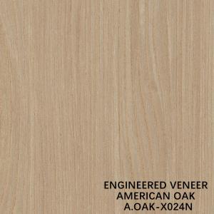 Cheap Simulation Natural American White OAK X024N Wood Veneer Sheet For Door And Windows ISO for sale