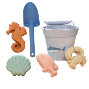 Cheap Summer Sand Outdoor Children’s Toy Set Silicone Beach Bucket Set for sale