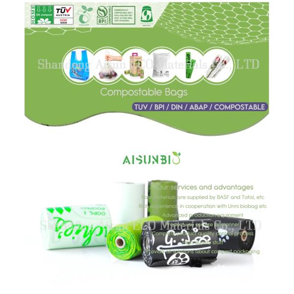 Compostable Carrier PLA Packaging Bag Corn Degradable ODM