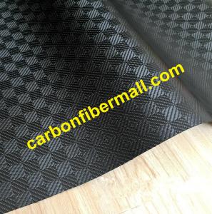New style 3K Carbon Fiberglass Jacquard Knitting Fabric Hollow Sq.300gsm leather 3k Jacquard carbon fiber leather