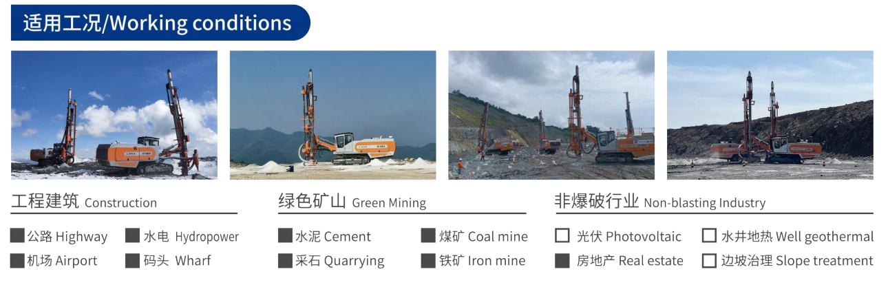 High Efficiency Surface Integrated Blasthole Drill/Drilling Rig for Quarrying