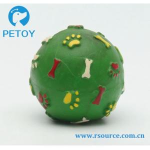 Buy cheap Bone and paw printing Latex squeaky dog ball toy from wholesalers