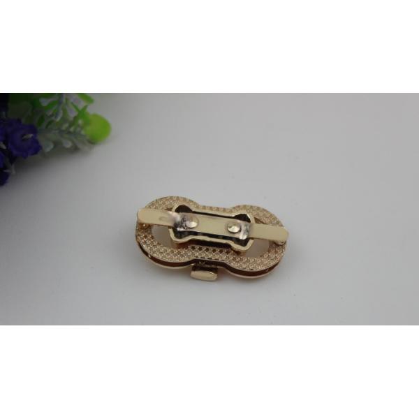 Custom butterfly shape light gold purse twist lock turn lock fastener