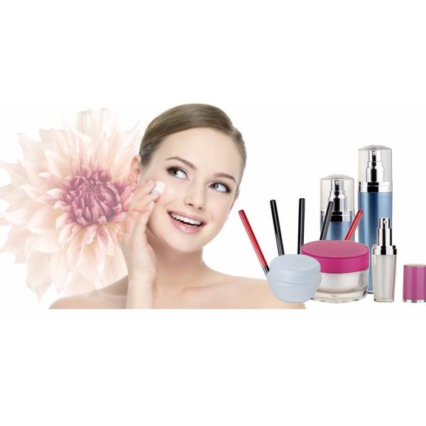 Amber Body Plastic Makeup Containers , Clear Cosmetic Containers With Bamboo Lid