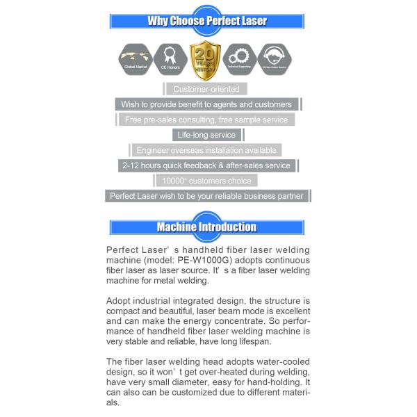 Hand Held Fiber Laser Welding Machine 1000W Optical Fiber Laser Welder For SS Aluminum