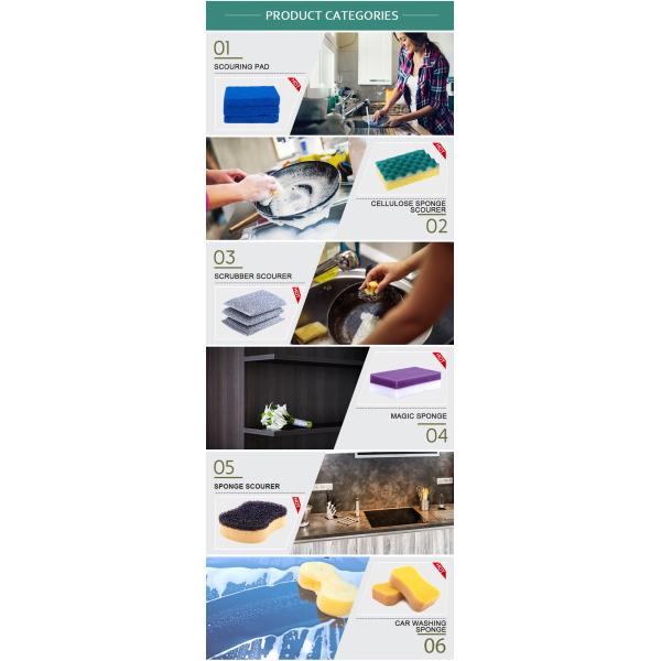 Polyester Cleaning Scouring Pad Long Lasting Nylon Scouring Pad Anti Blocking