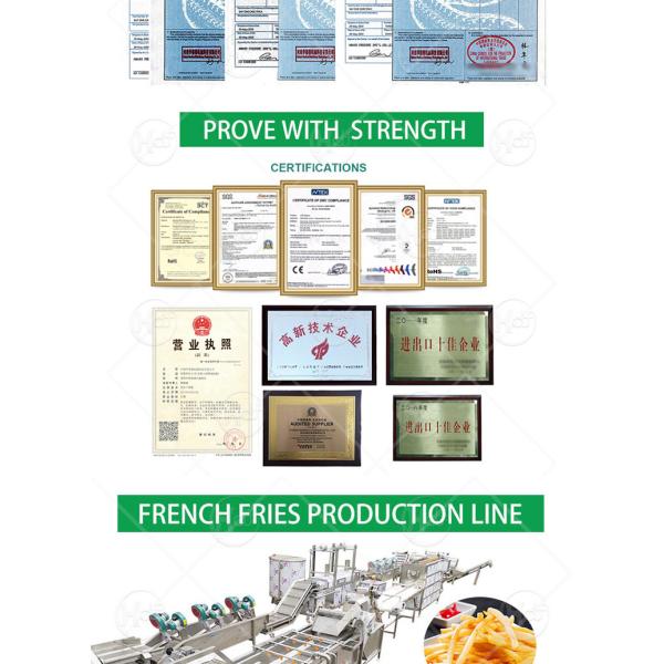 Fully Automatic Chips Production Line Frozen French Fries Machine Line