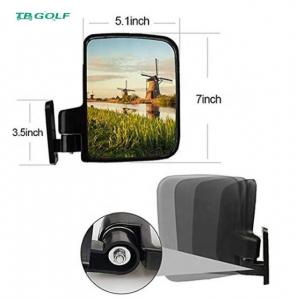 Cheap Foldable Golf Cart Side Mirrors With LED Light / Golf Buggy Accessories for sale