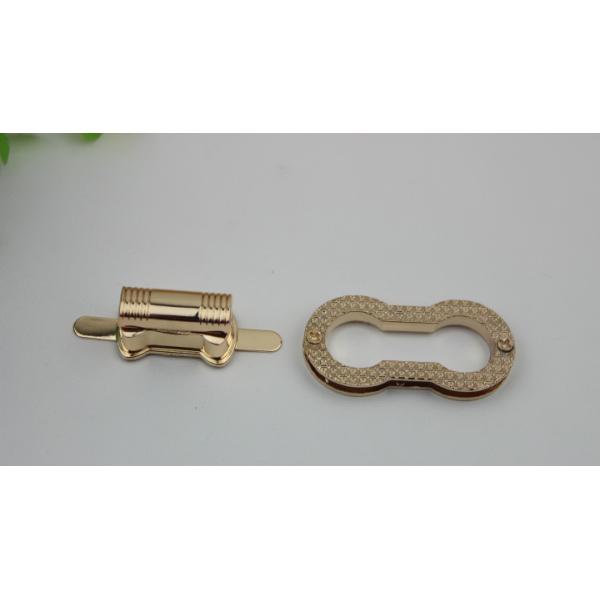 Custom butterfly shape light gold purse twist lock turn lock fastener