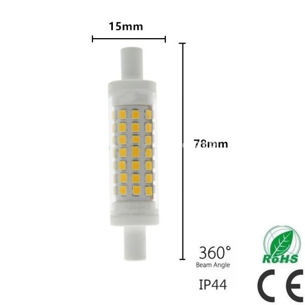 5W 10W 360 degree R7S led lamp ceramics body J78mm J118mm R7S lighjt SMD2835 mini Dia-15mm replace R7S halogen lamp