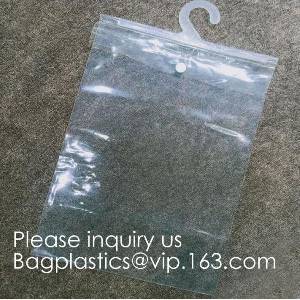 Transparent PVC hanger hook plastic bags for clothes packing,Better Protect and store CD's, books, magazines, papers and