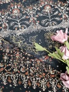 Cheap Digital printing knitted  fabric Printed Lace fabric Floral printed fabric for sale