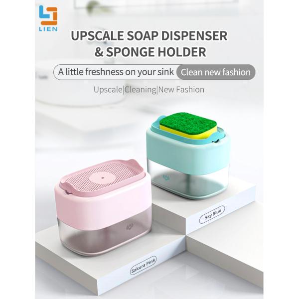 500ml Liquid soap sponge dispenser Hand Press For Kitchen Sink