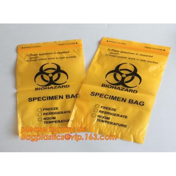 Biohazard Garbage Bag for hospital Waste, Biohazard medical waste Plastic Bags For clinical Disposal, HDPE biodegradable