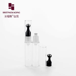 China Empty press airless round shape 10ml 12ml plastic roll on applicator bottle on sale