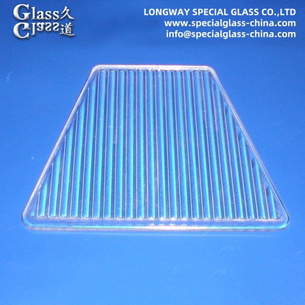 Customized Linear Flat Glass Lens From Borosilicate Glass 3.3 Frosting Available