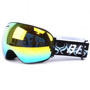 Otg Design Uv Protection Mirrored Snow Goggles With Spherical Detachable Lens